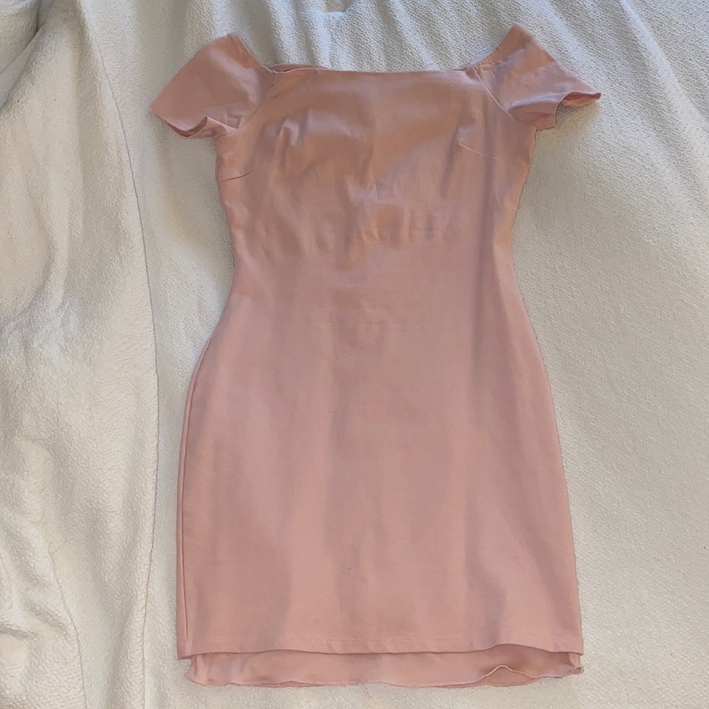 pink off the shoulder lulus bodycon dress